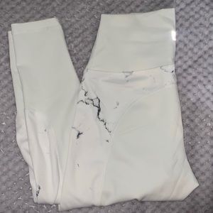 Buffbunny Collection White Marble Leggings